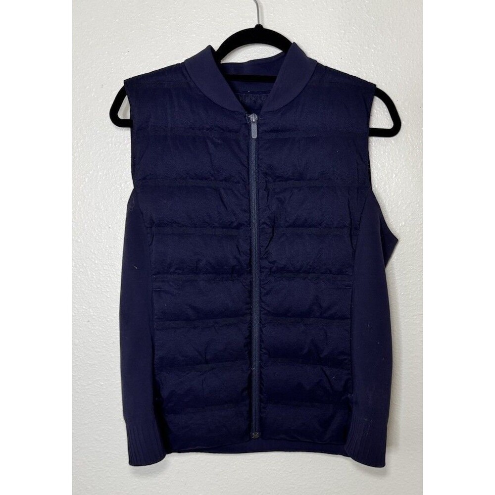 Lululemon Women’s Navy Blue Goose Down Zip Front Vest Size 12